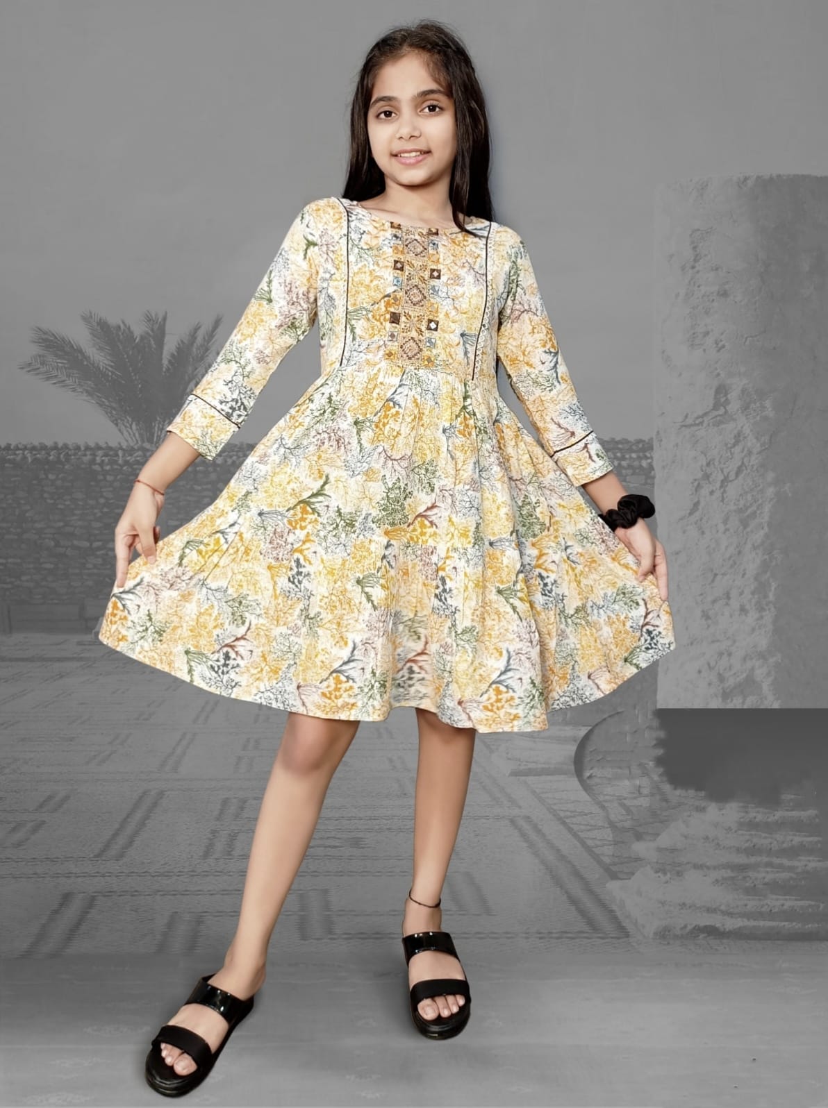 Beautiful Designer Kid's Suhani Western Wear Cotton Frock