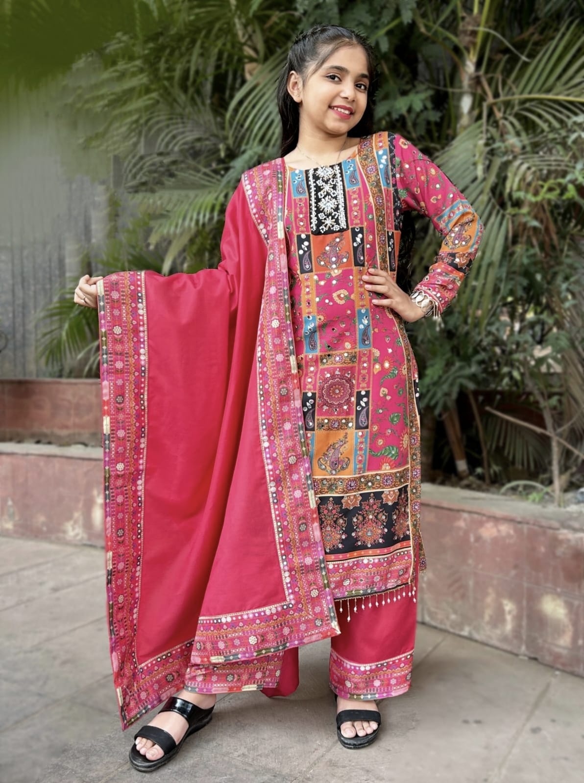 Beautiful Designer Kid's Tuhi Punjabi style Sharara Suit