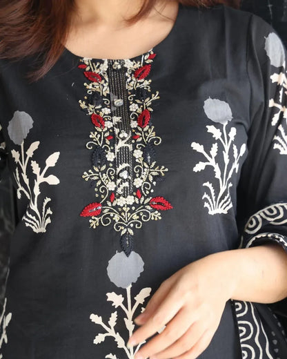 Beautiful Designer Premium Pure Cotton Aline Salwar Suit