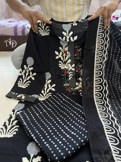 Beautiful Designer Premium Pure Cotton Aline Salwar Suit