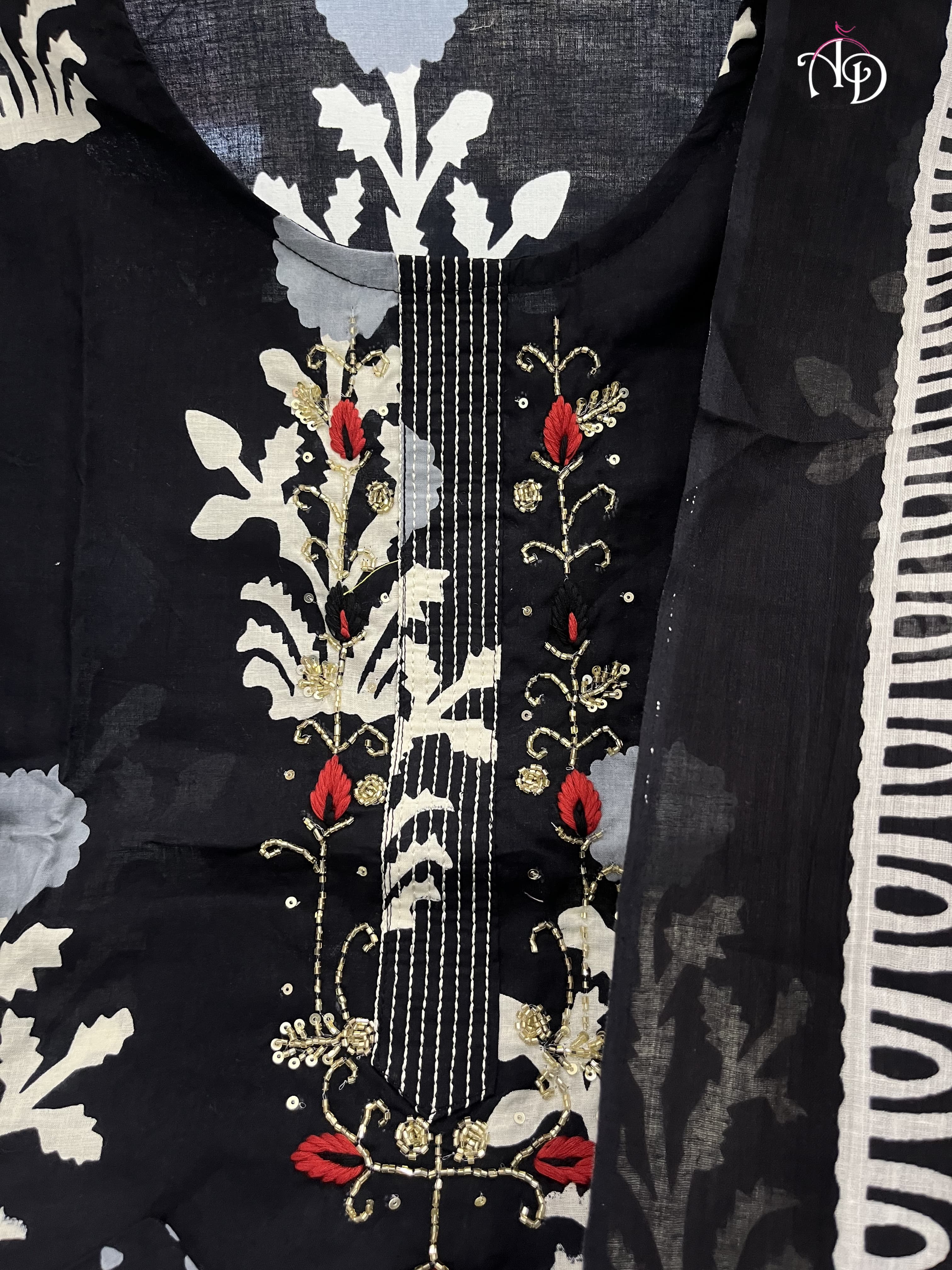 Beautiful Designer Premium Pure Cotton Aline Salwar Suit