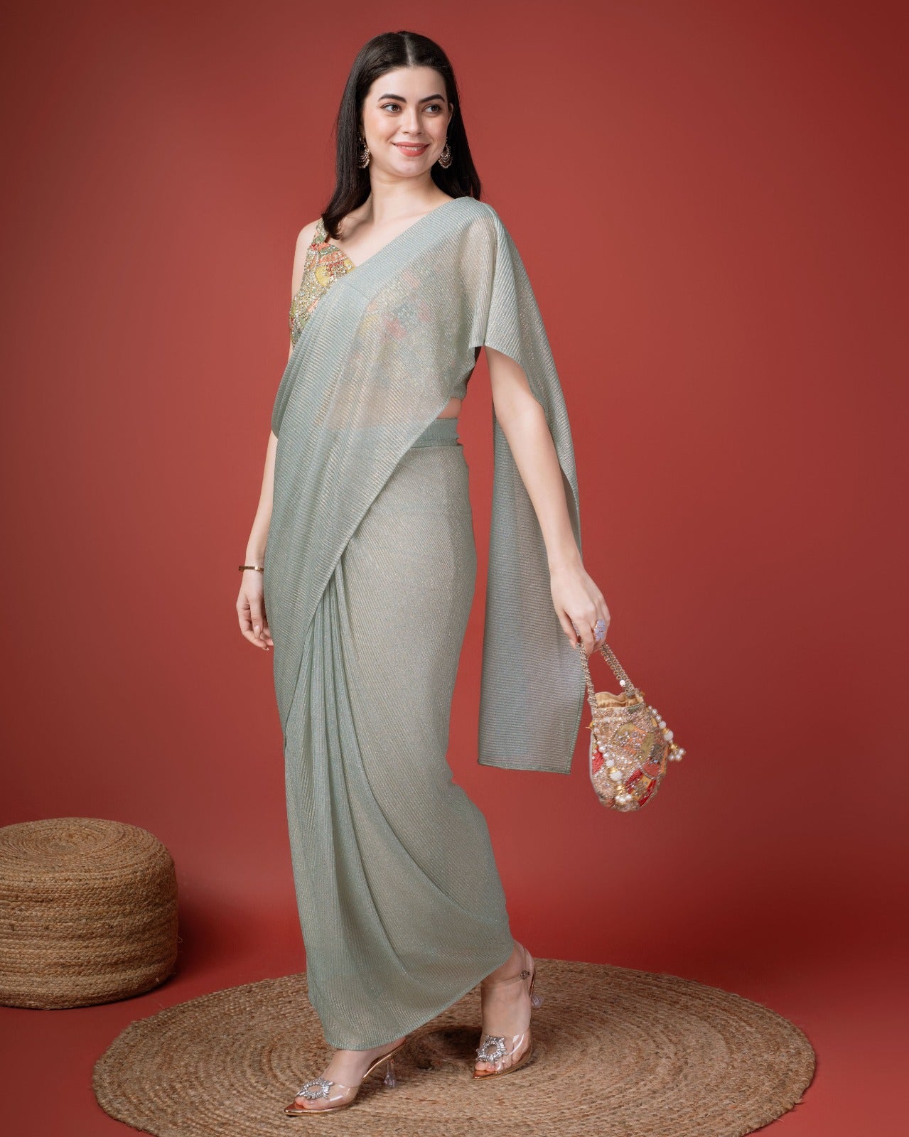 Beautiful Designer Party Wear Ready to Wear Saree