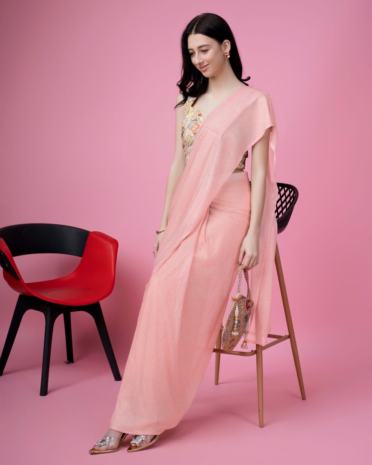 Beautiful Designer Party Wear Ready to Wear Saree