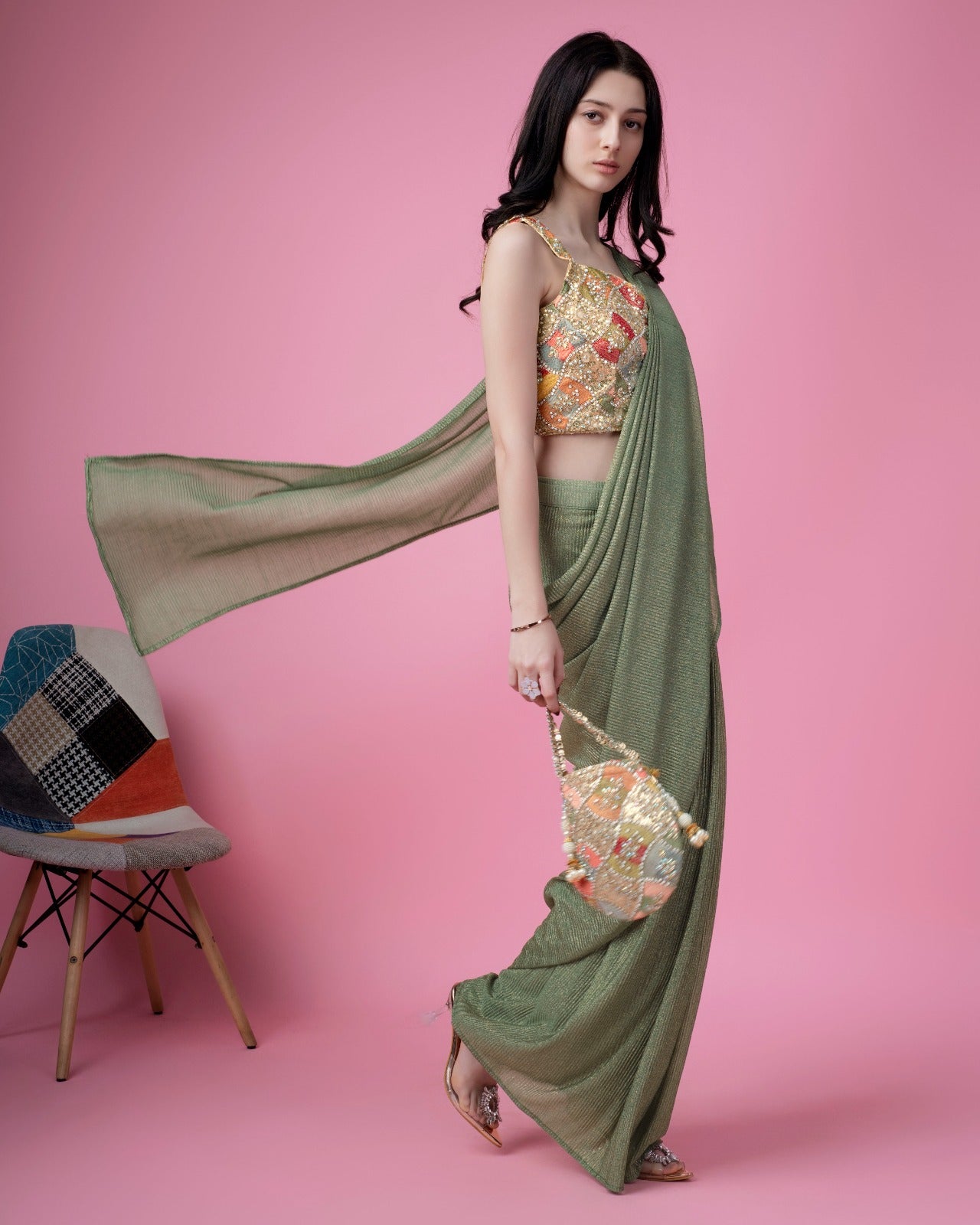 Beautiful Designer Party Wear Ready to Wear Saree