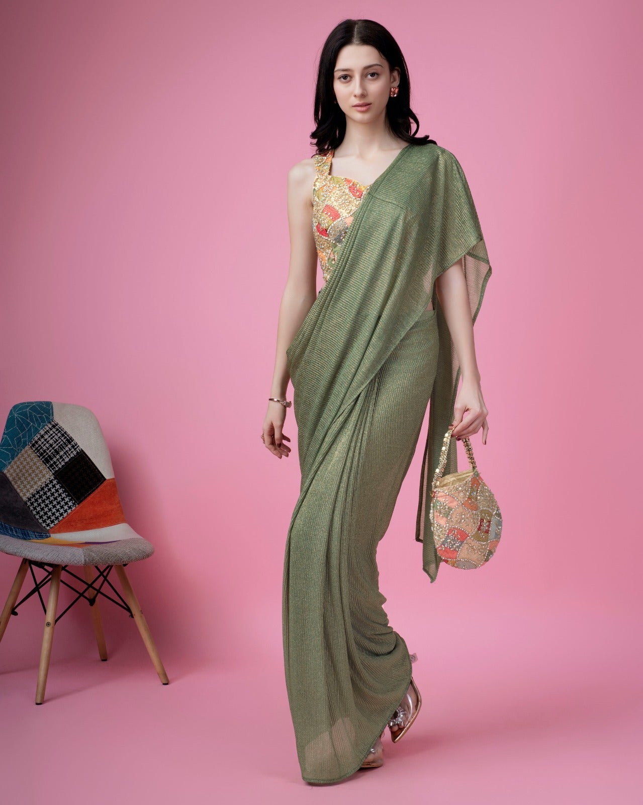 Beautiful Designer Party Wear Ready to Wear Saree
