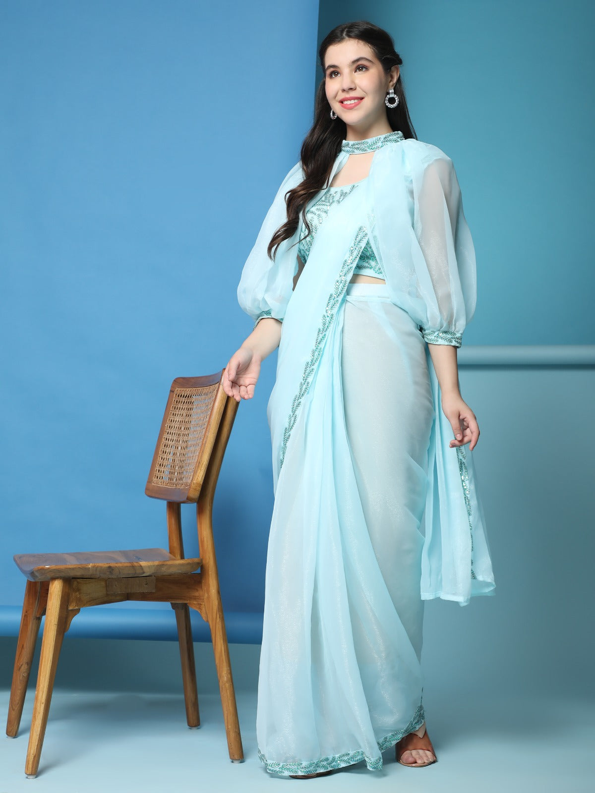 Beautiful Designer Party Wear Ready to Wear Saree