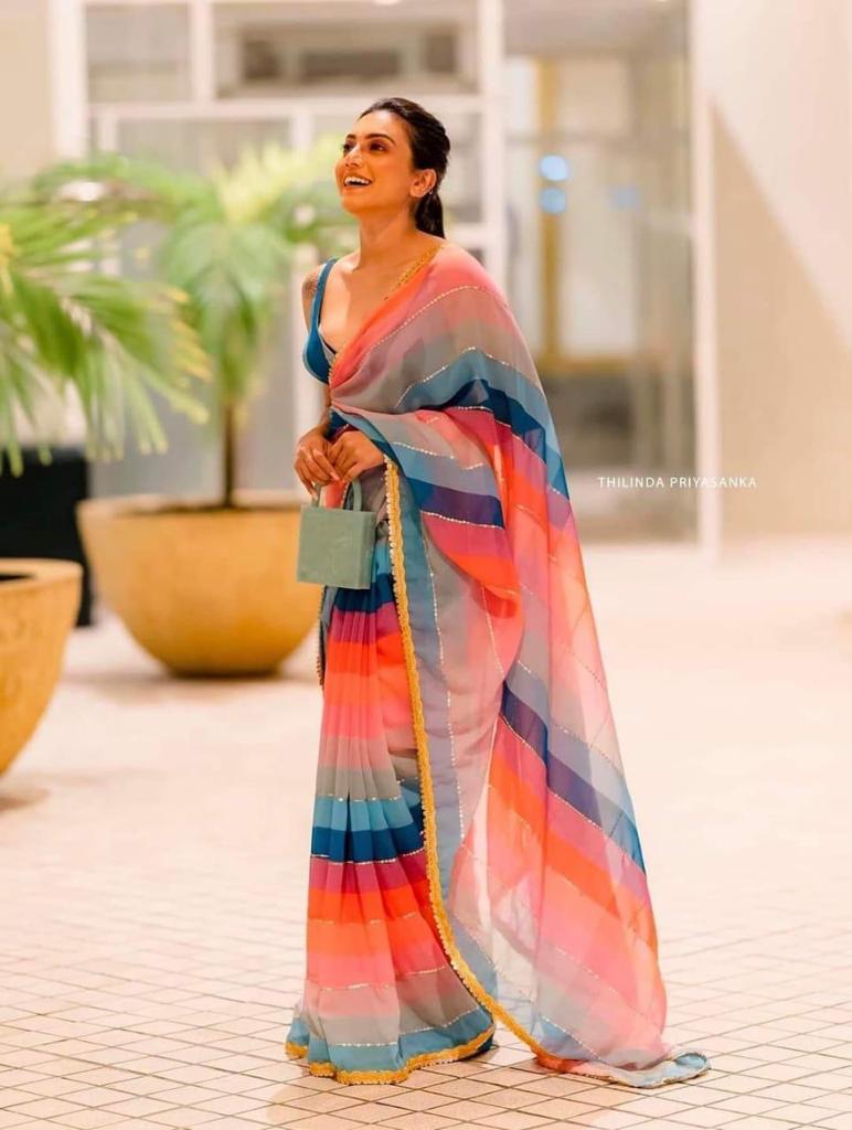 Beautiful Designer Soft Georgette Sequence Saree