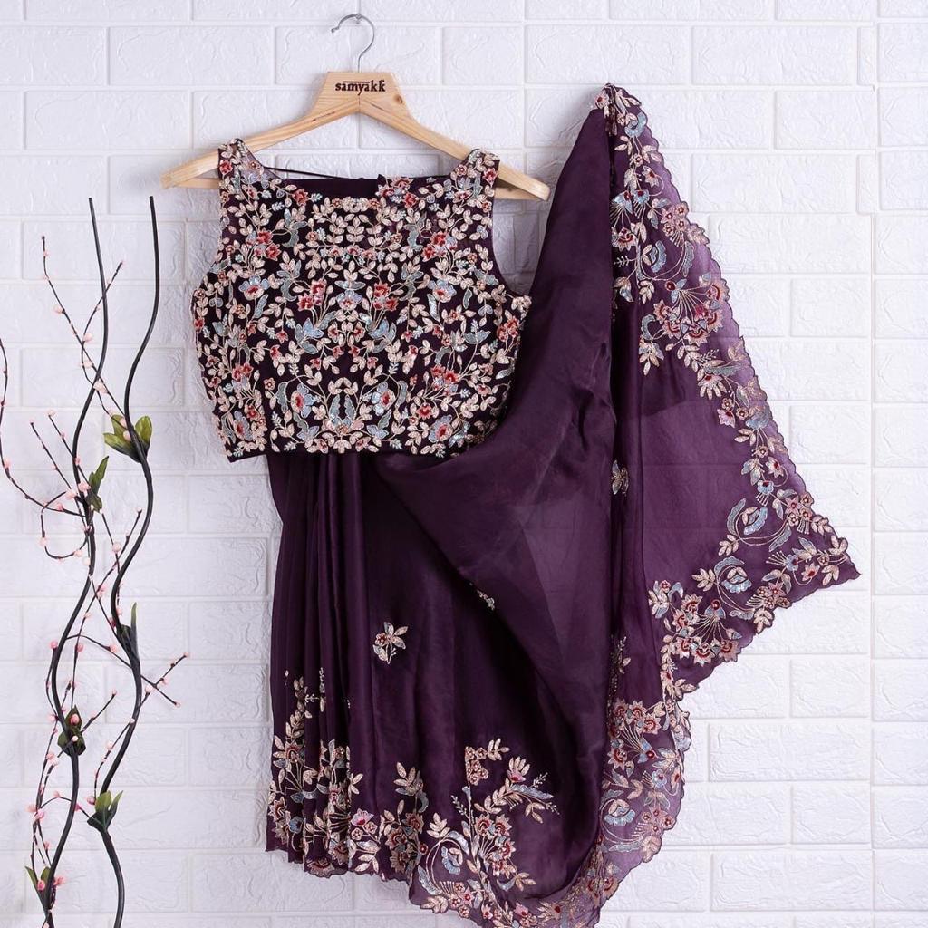 Beautiful Designer Soft Georgette Sequence Saree