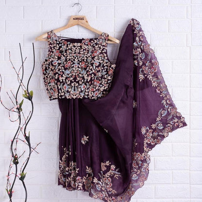 Beautiful Designer Soft Georgette Sequence Saree