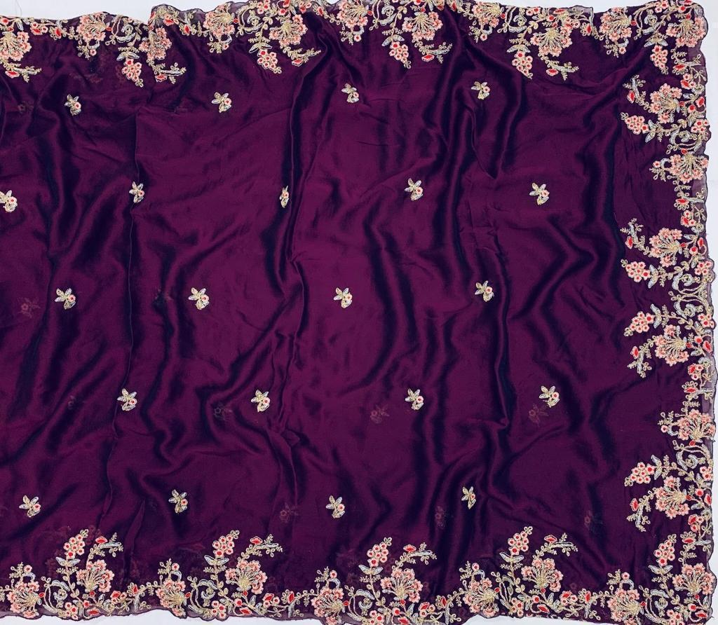 Beautiful Designer Soft Georgette Sequence Saree