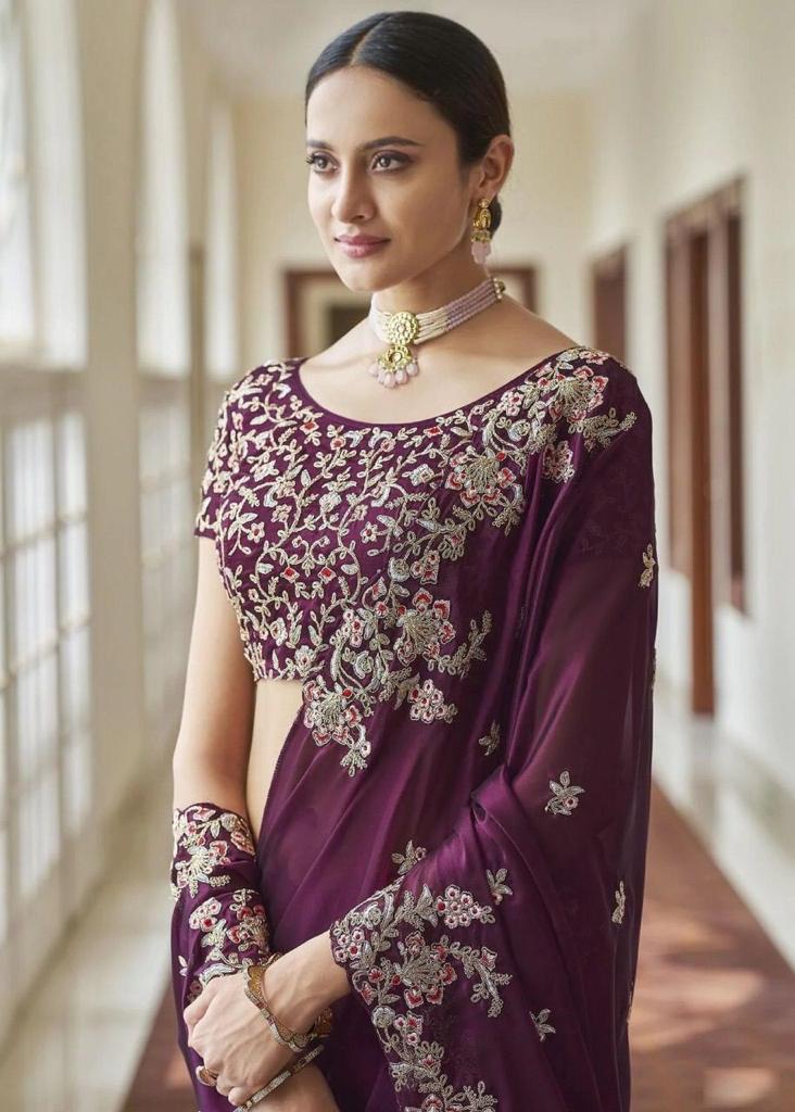 Beautiful Designer Soft Georgette Sequence Saree