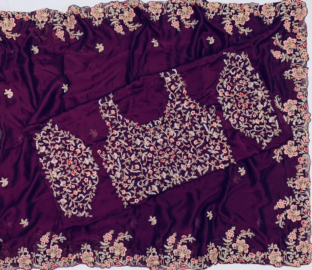 Beautiful Designer Soft Georgette Sequence Saree