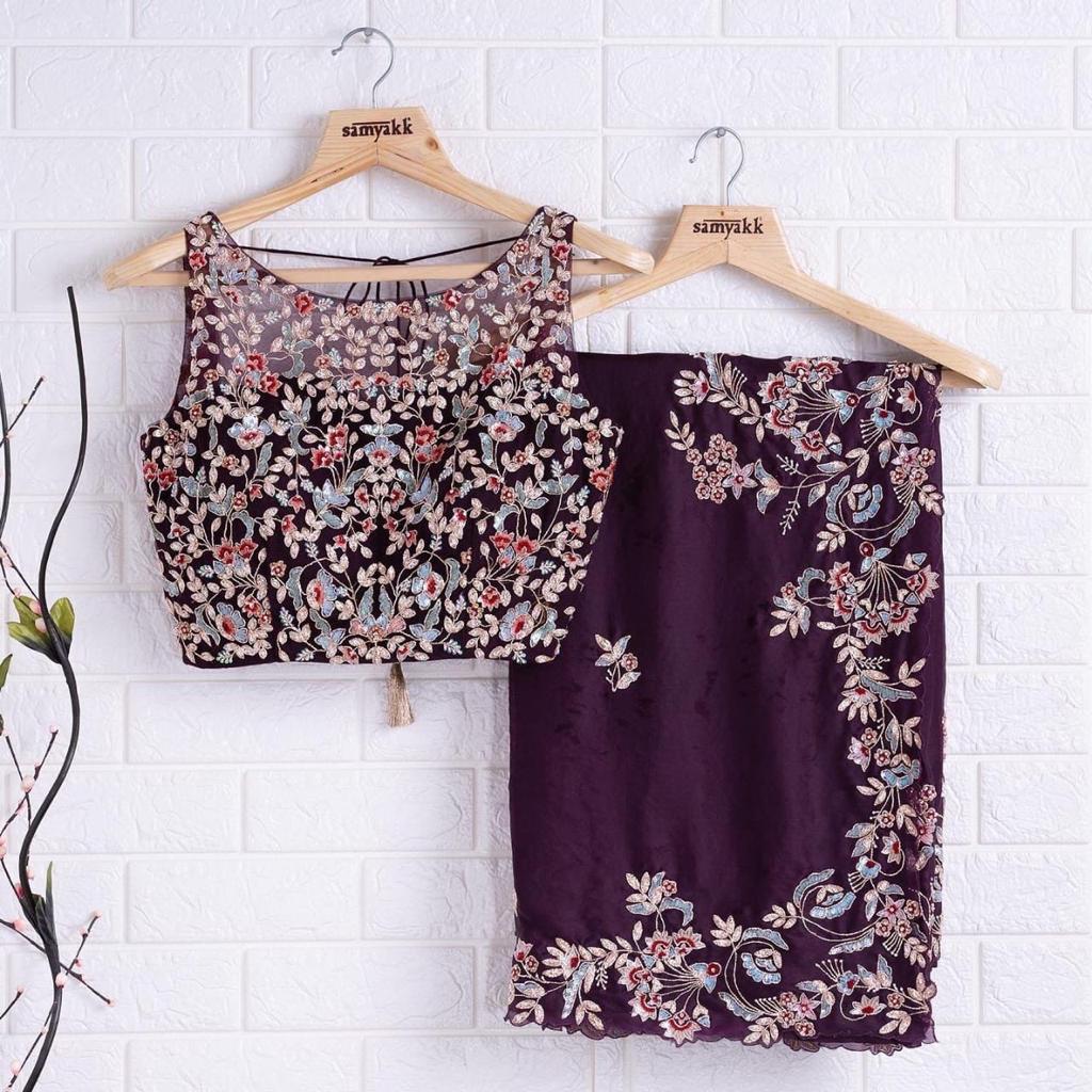 Beautiful Designer Soft Georgette Sequence Saree