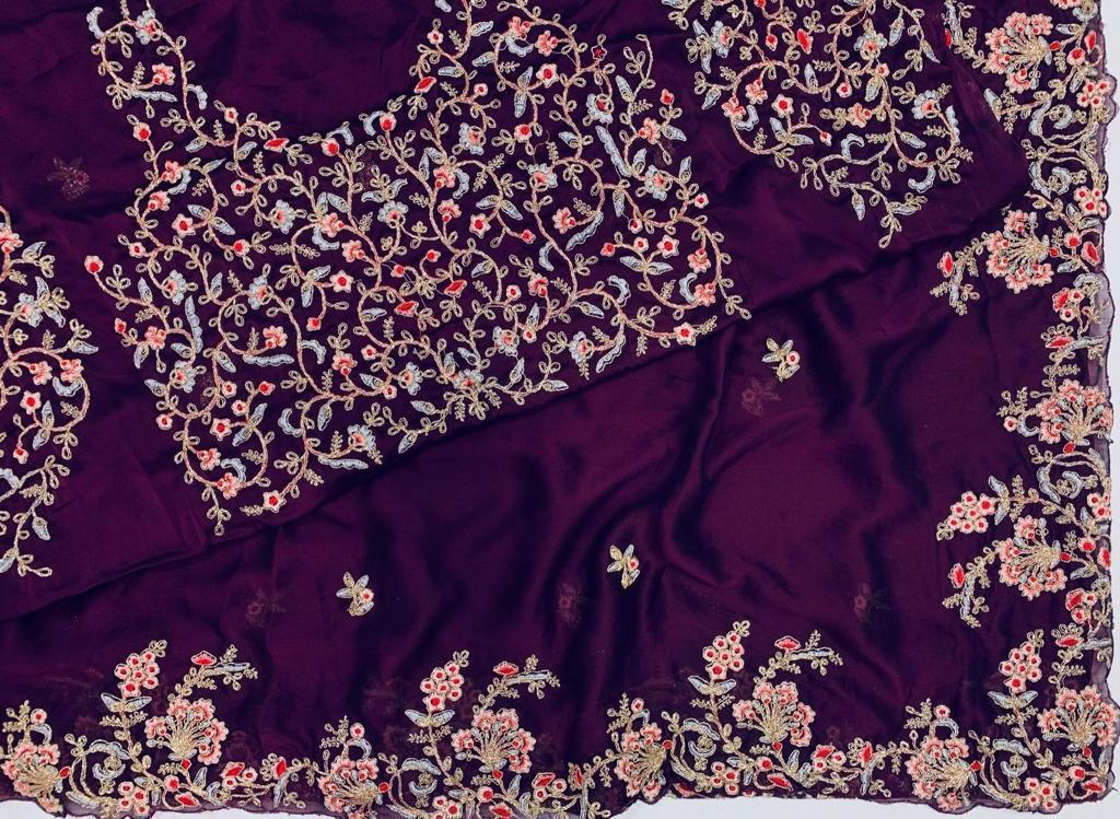 Beautiful Designer Soft Georgette Sequence Saree