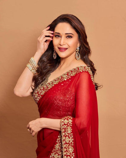 Beautiful Designer Soft Georgette Sequence Saree