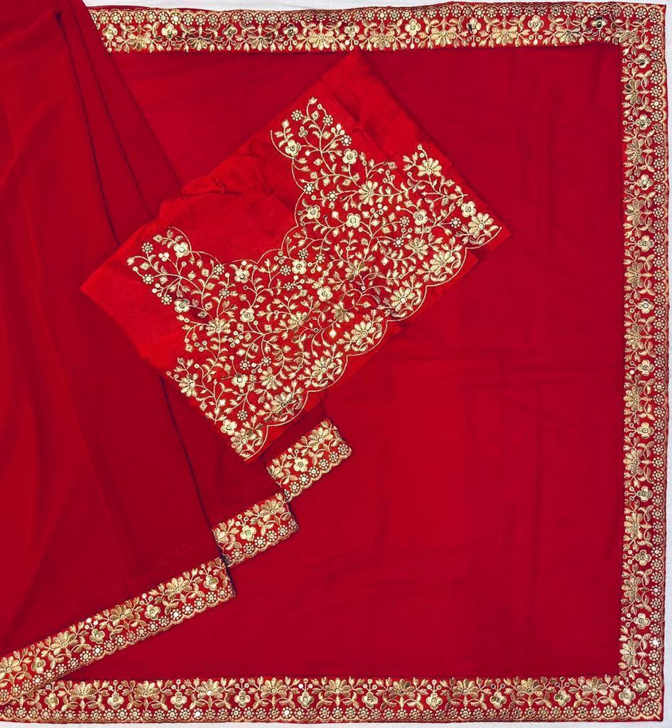 Beautiful Designer Soft Georgette Sequence Saree