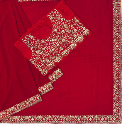 Beautiful Designer Soft Georgette Sequence Saree