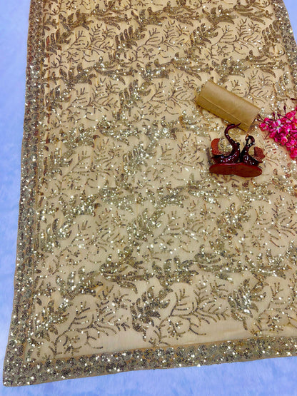 Beautiful Designer Soft Georgette Sequence Saree