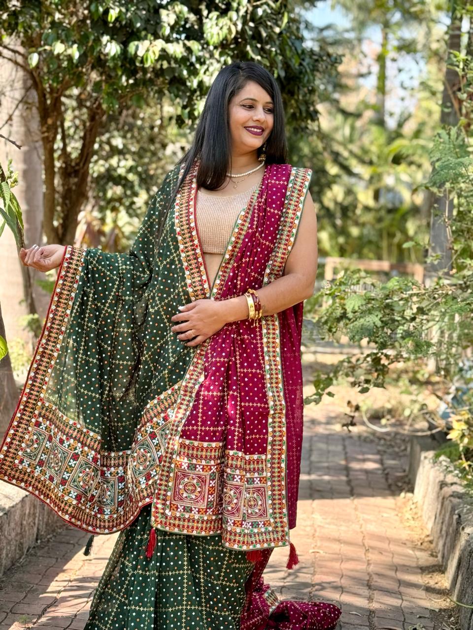 Beautiful Designer Pure Asika Bandhej Saree