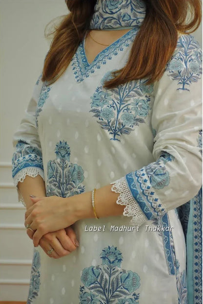 Beautiful Designer Premium Cotton Afghani Pocket Salwar Suit