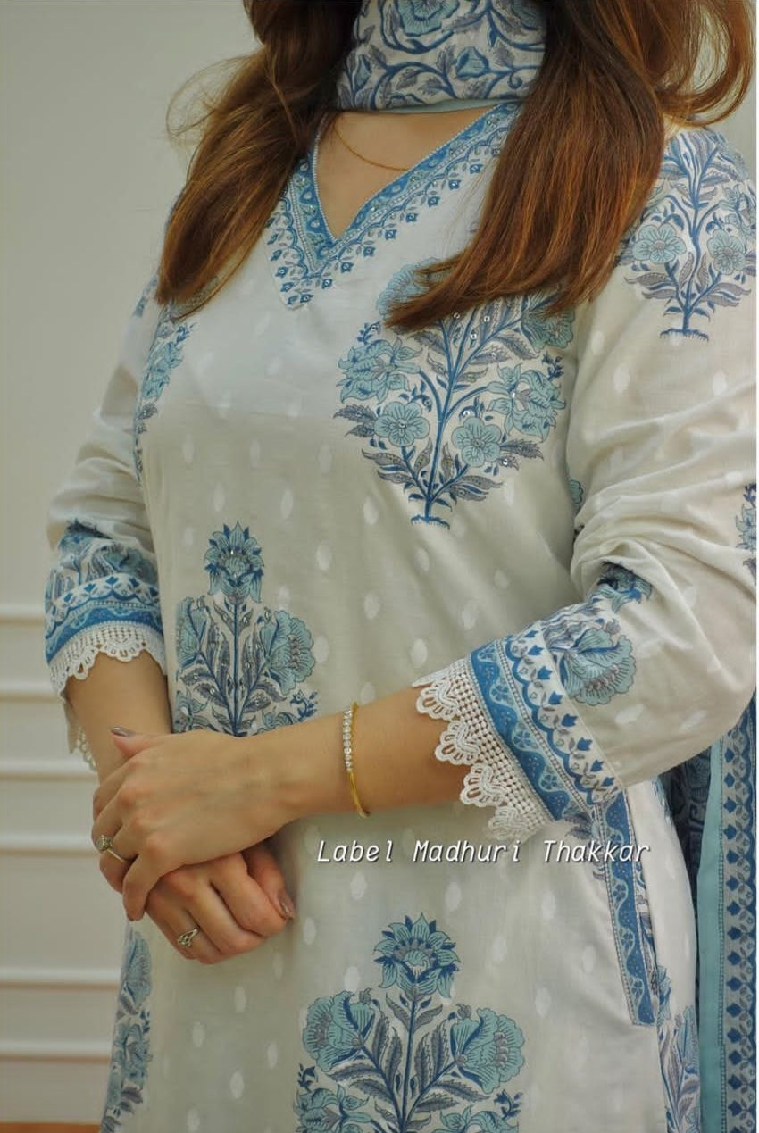 Beautiful Designer Premium Cotton Afghani Pocket Salwar Suit