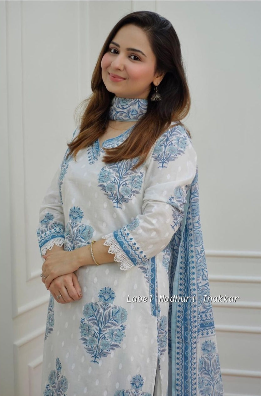 Beautiful Designer Premium Cotton Afghani Pocket Salwar Suit