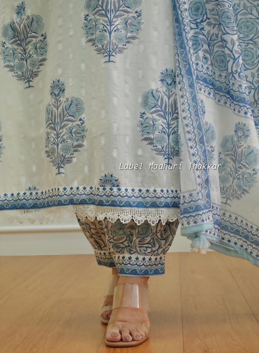 Beautiful Designer Premium Cotton Afghani Pocket Salwar Suit