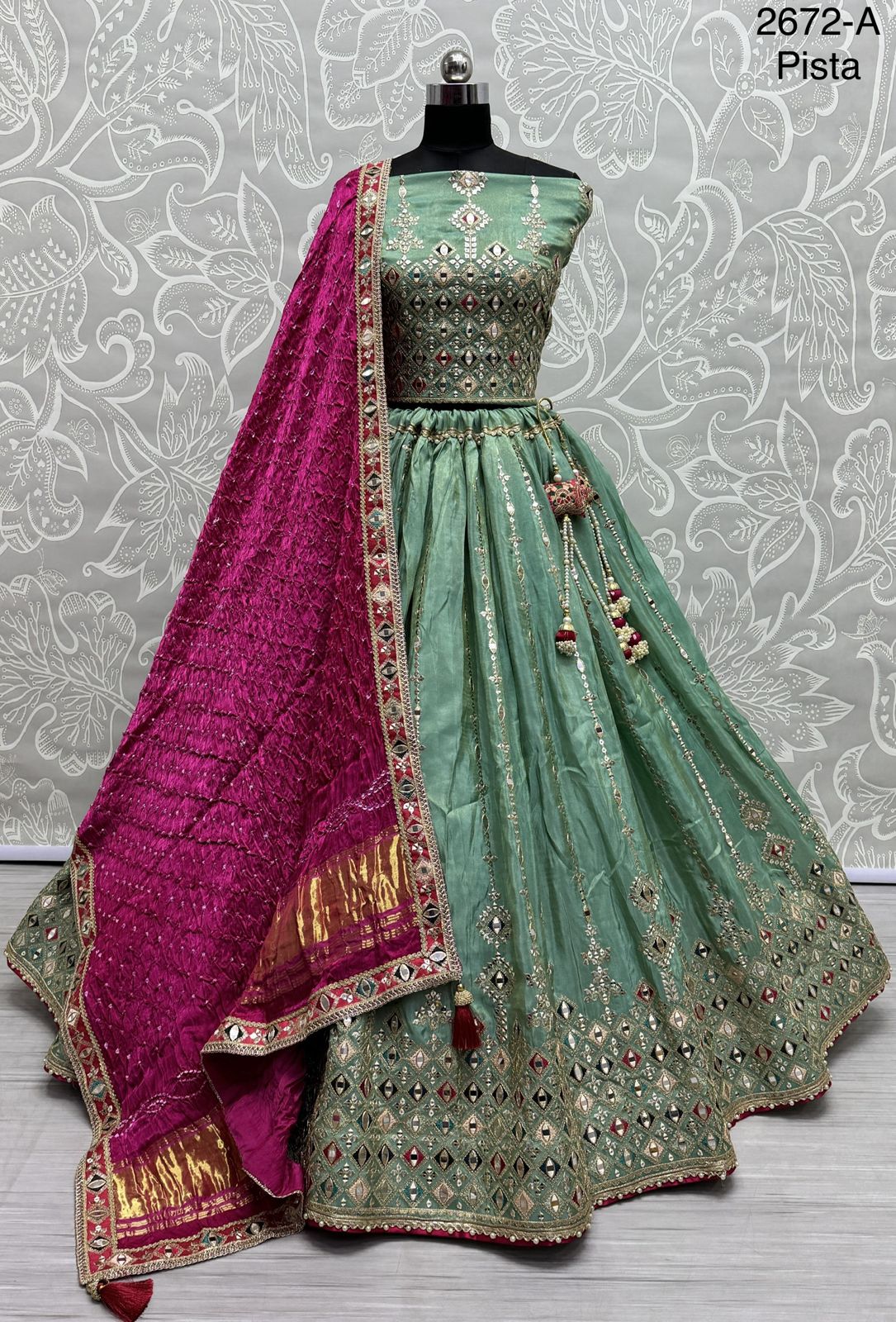 Beautiful Designer Traditional Pure Gadhwal Silk Lehenga Choli