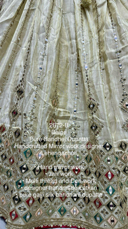 Beautiful Designer Traditional Pure Gadhwal Silk Lehenga Choli