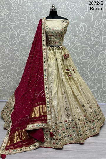 Beautiful Designer Traditional Pure Gadhwal Silk Lehenga Choli