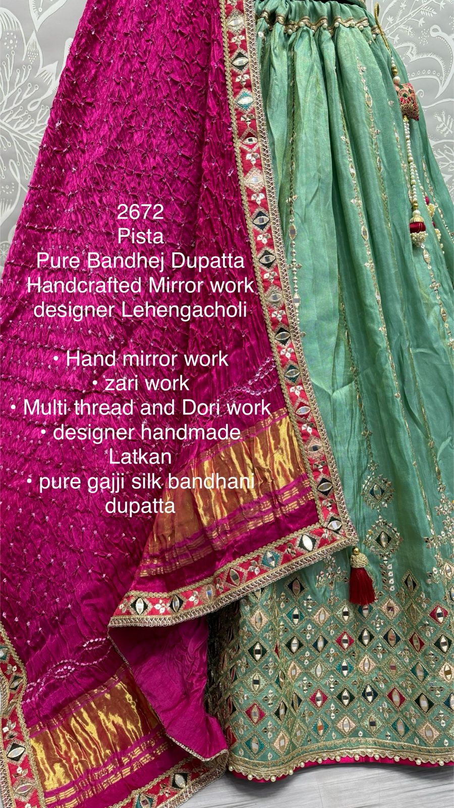 Beautiful Designer Traditional Pure Gadhwal Silk Lehenga Choli