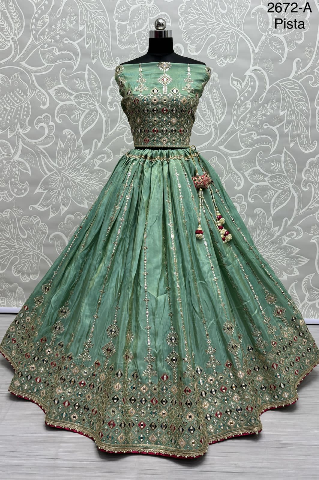 Beautiful Designer Traditional Pure Gadhwal Silk Lehenga Choli