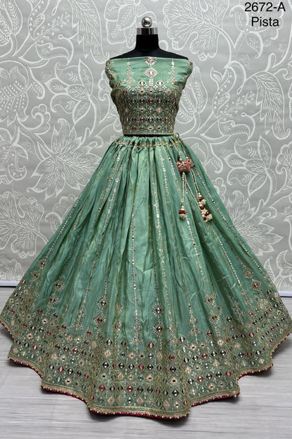 Beautiful Designer Traditional Pure Gadhwal Silk Lehenga Choli