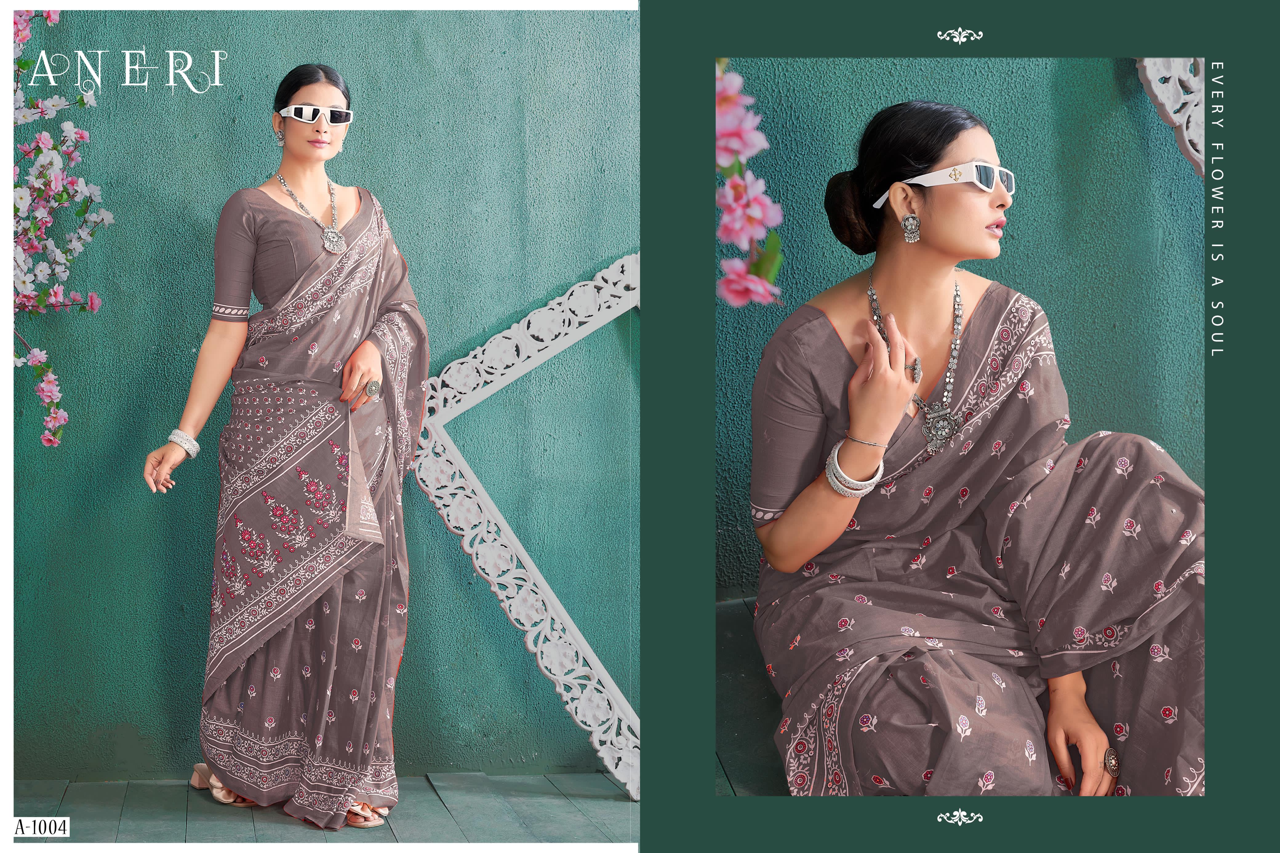 Beautiful Designer Aneri Soft Pure Cotton Saree