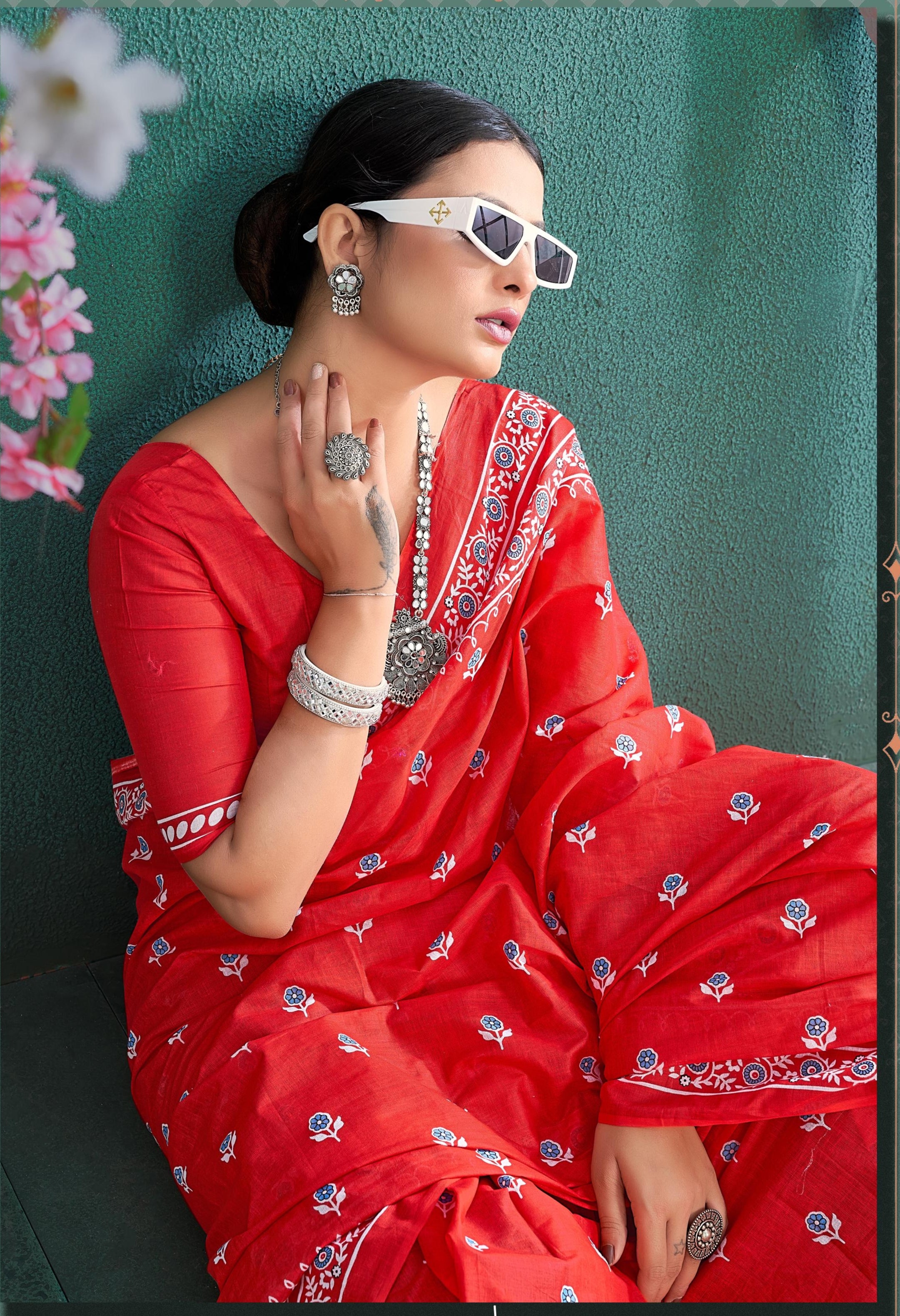 Beautiful Designer Aneri Soft Pure Cotton Saree