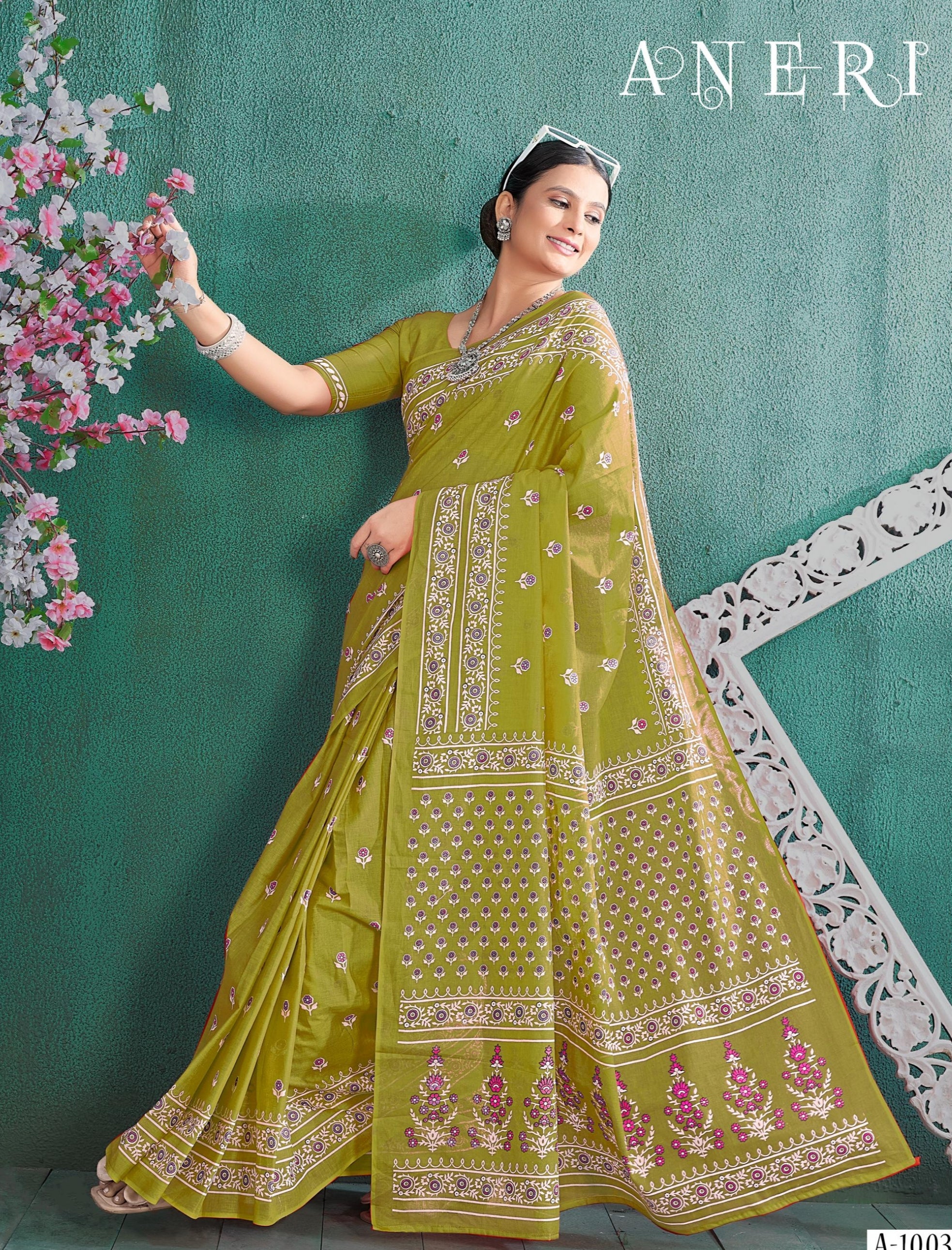 Beautiful Designer Aneri Soft Pure Cotton Saree