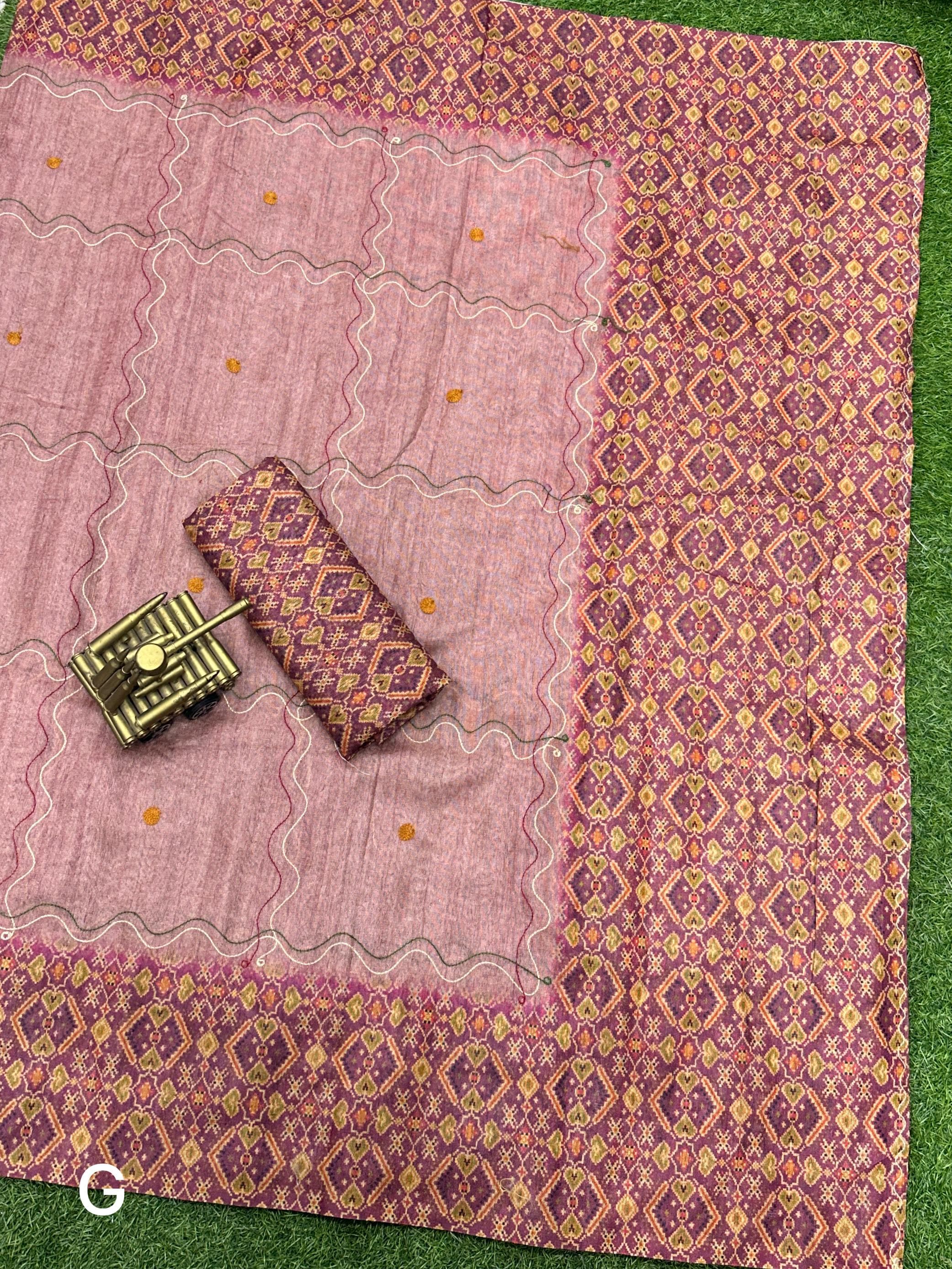 Beautiful Designer Summer Cotton Neps Ajrakh Printed Saree