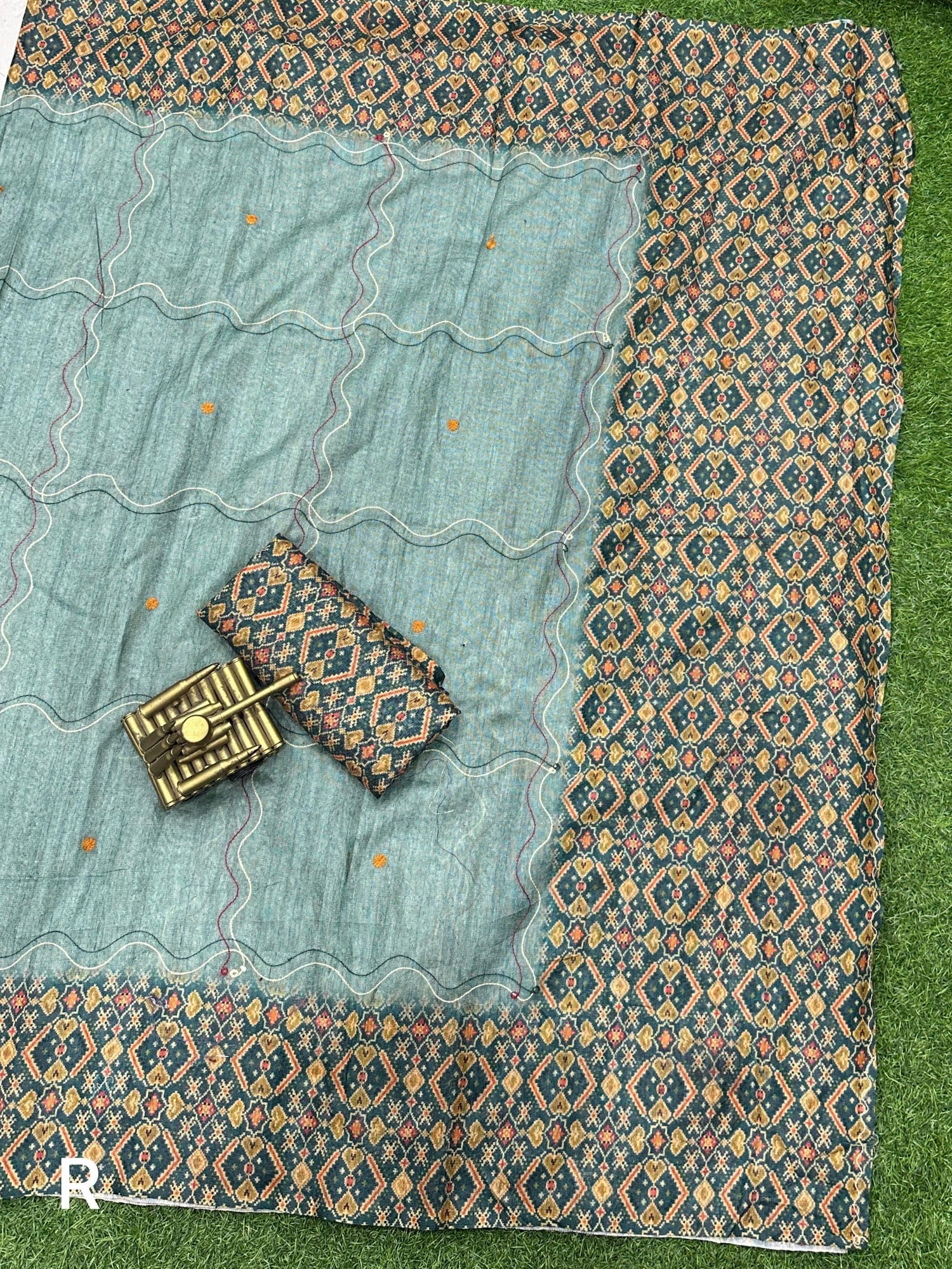 Beautiful Designer Summer Cotton Neps Ajrakh Printed Saree