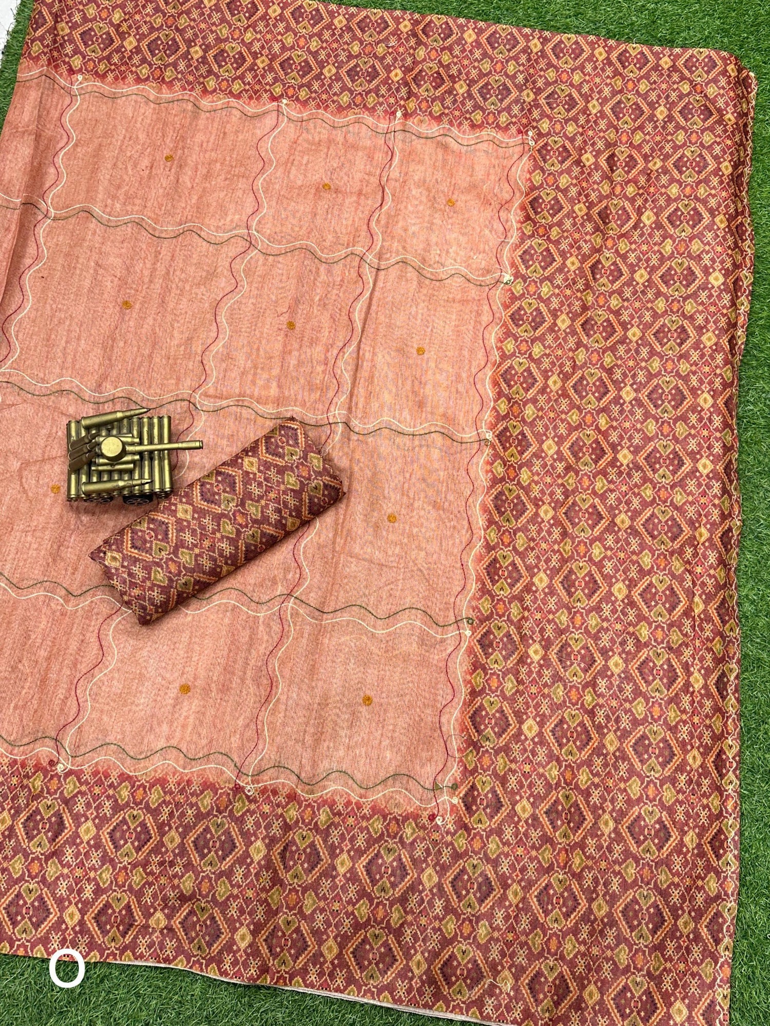 Beautiful Designer Summer Cotton Neps Ajrakh Printed Saree