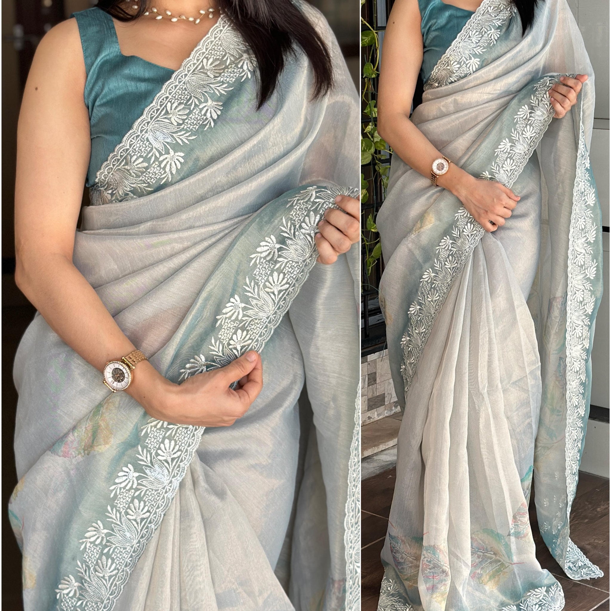 Beautiful Designer Summer Special Soft Organza Silk Saree