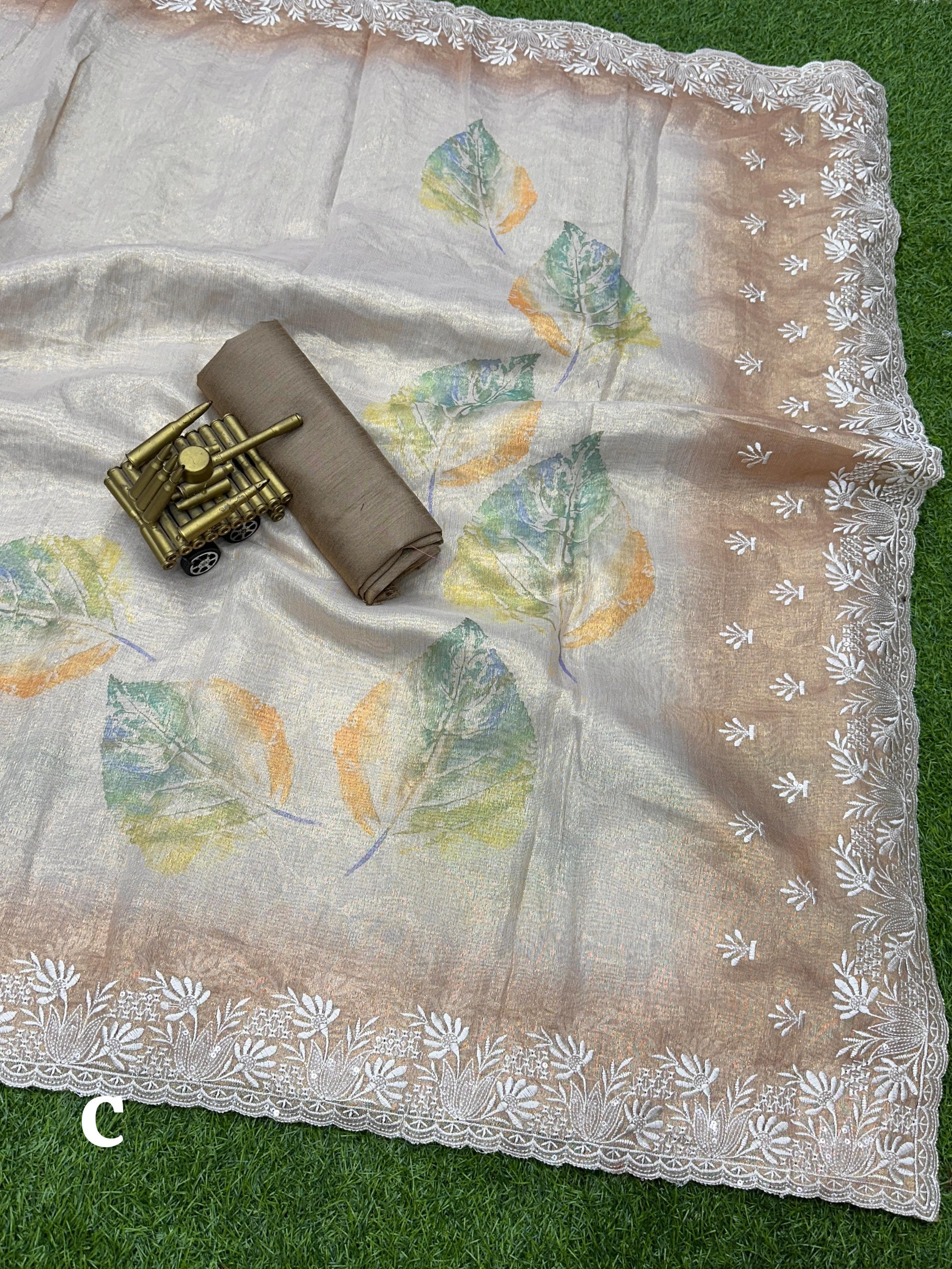 Beautiful Designer Summer Special Soft Organza Silk Saree