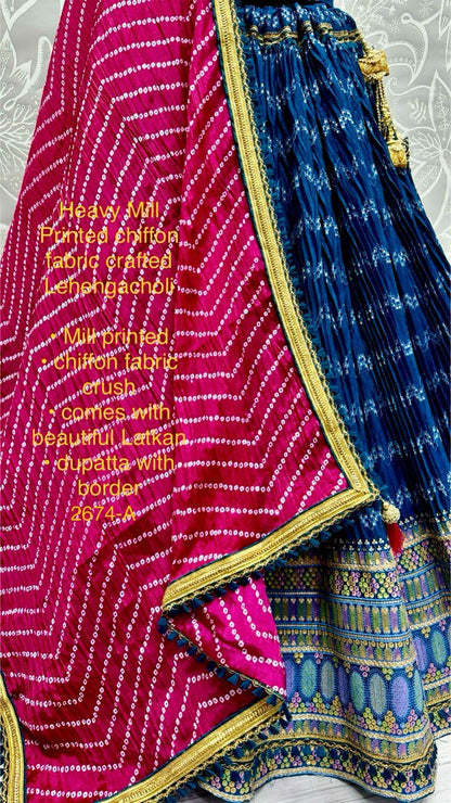 Beautiful Designer Traditional Pure Chiffon Lehenga Choli