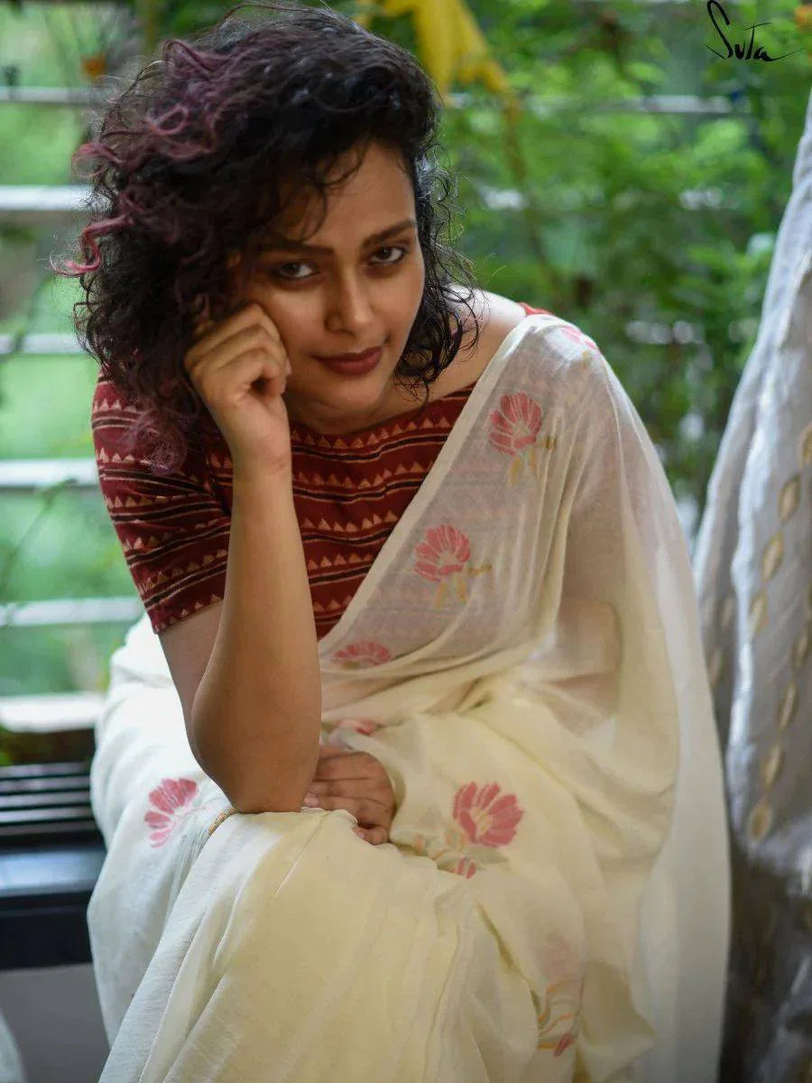 Beautiful Designer Summer Special Soft Plain Linen Saree