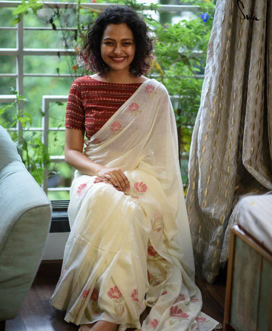 Beautiful Designer Summer Special Soft Plain Linen Saree