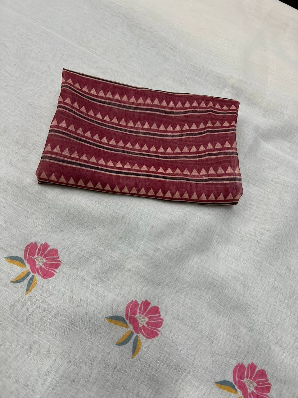 Beautiful Designer Summer Special Soft Plain Linen Saree