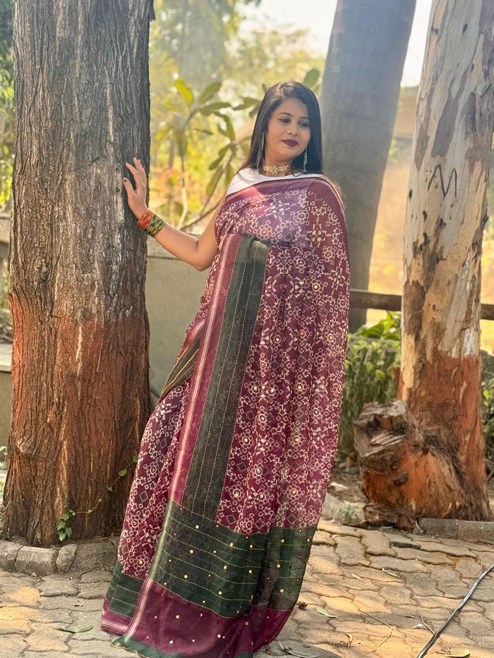 Beautiful Designer Summer Special Soft Patola Silk Saree