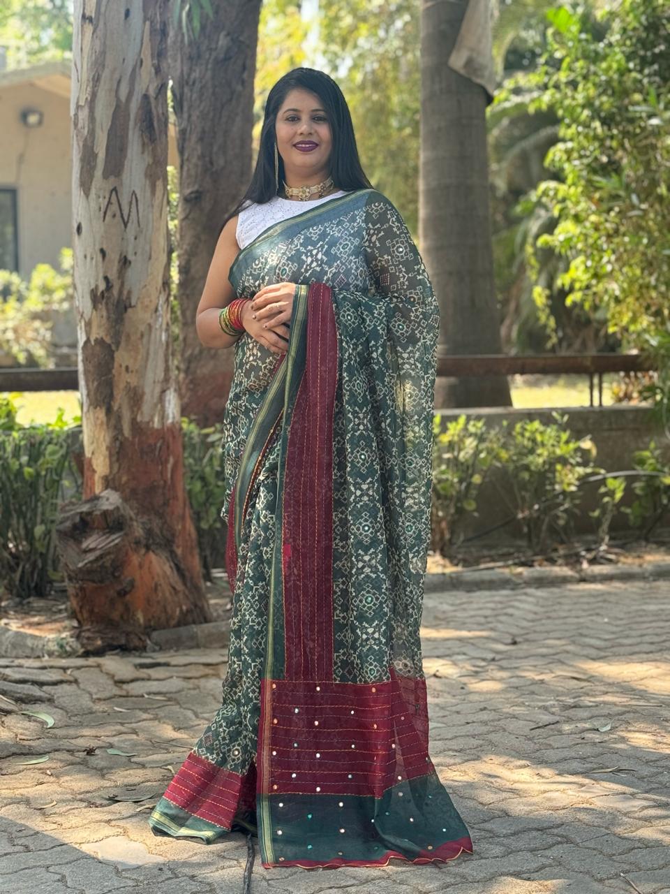 Beautiful Designer Summer Special Soft Patola Silk Saree