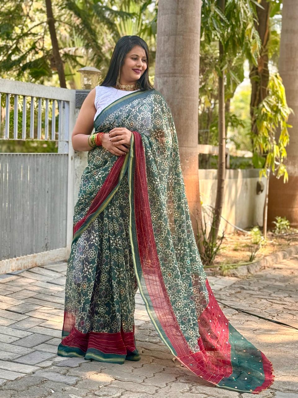 Beautiful Designer Summer Special Soft Patola Silk Saree