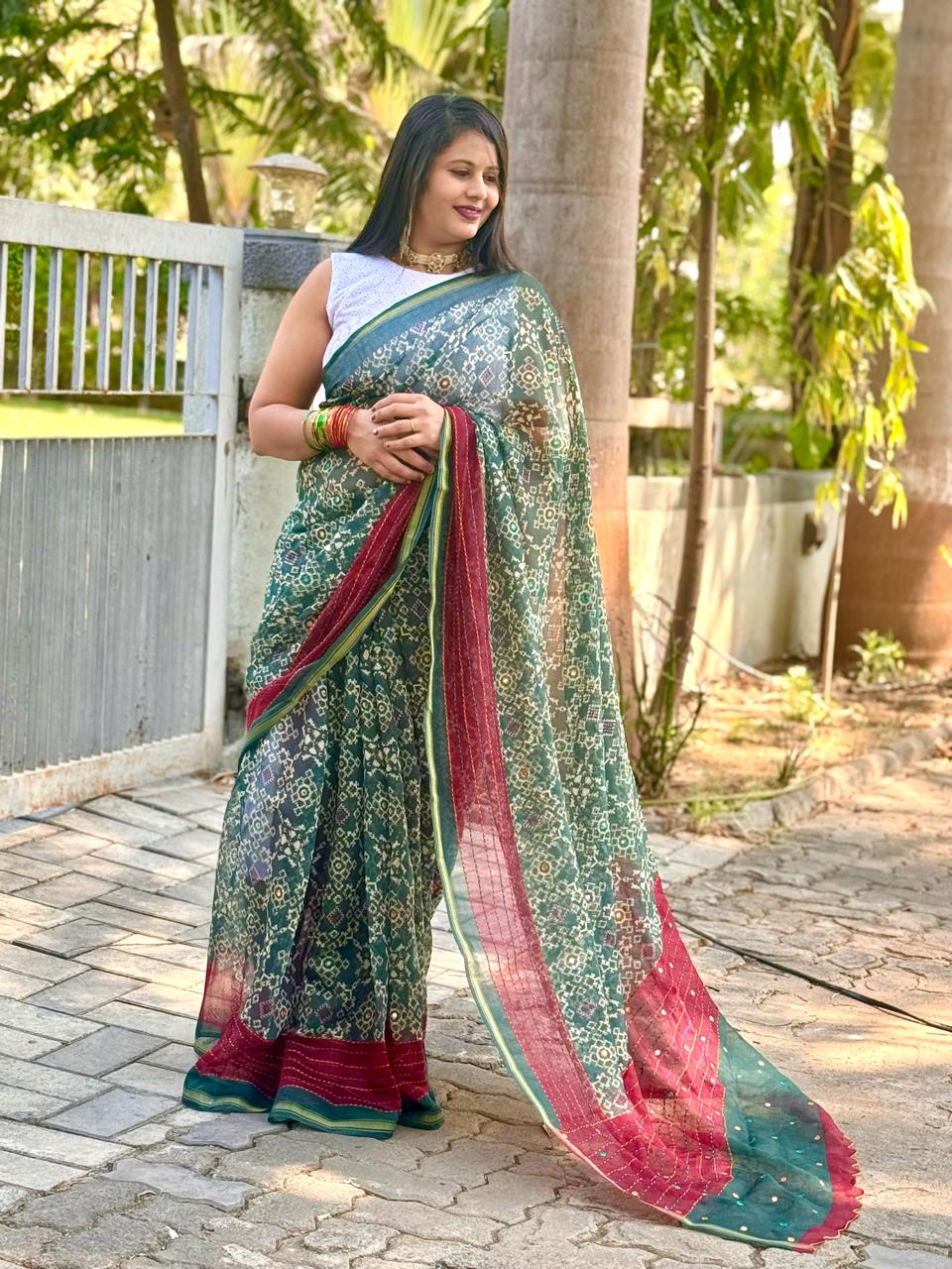 Beautiful Designer Summer Special Soft Patola Silk Saree