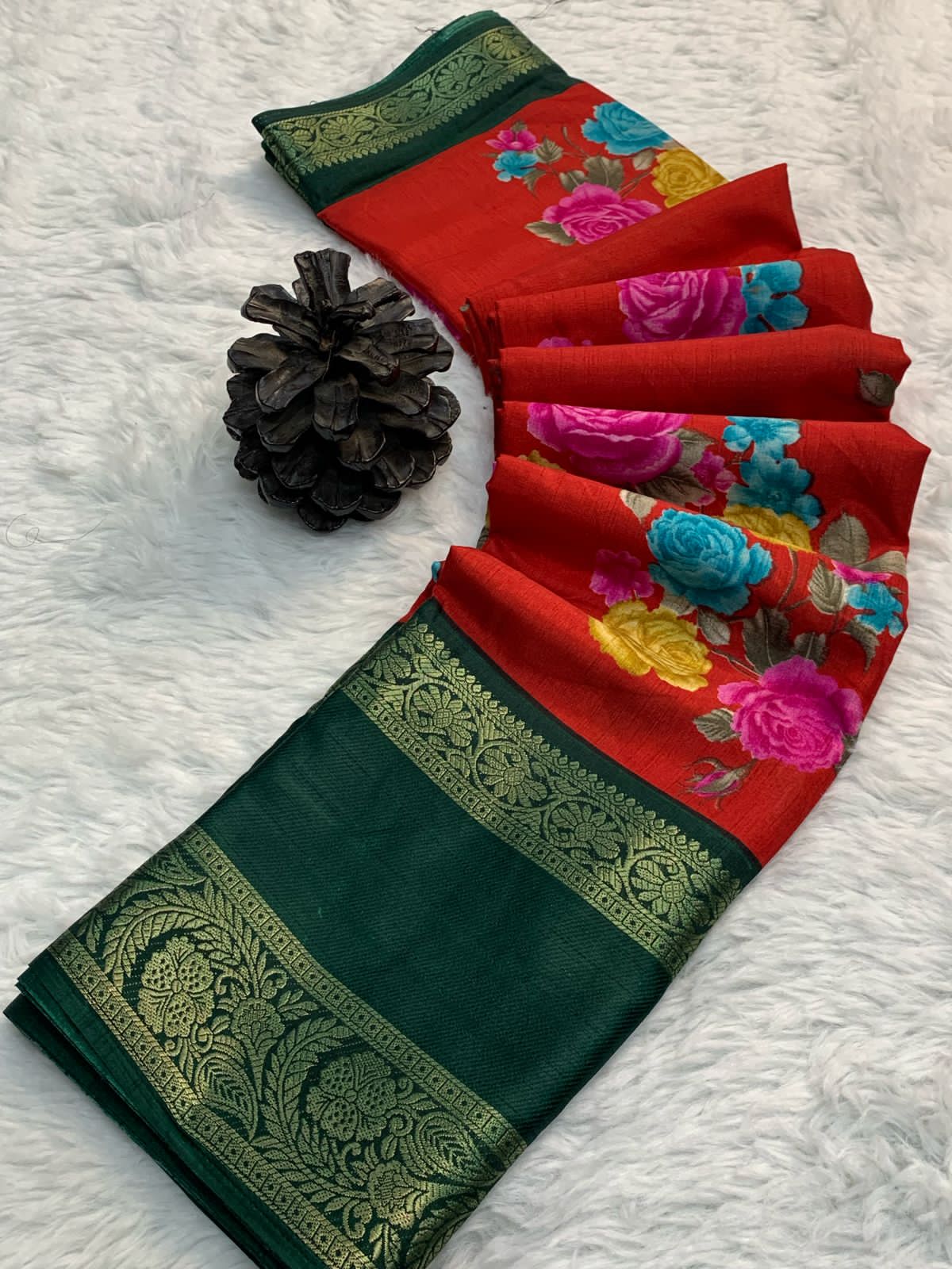 Beautiful Designer Summer Special Soft Dola Silk Saree